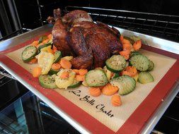 La Belle Chalet - Premium Professional Grade, Silicon Baking Mat (2-pack) Non-stick, Tan, Burgundy N7