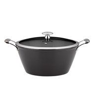 Mario Batali Light Enameled Cast Iron 3-Quart Round Casserole by Dansk, Black N3