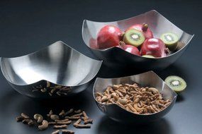 American Metalcraft SB3 Bowls, 7.25" Length x 7.25" Width, Silver N2