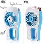 LIPPO Handheld USB Fans Mini Misting Cooling Fan USB Recharge Spraying Air Fan Humidifier Diffuser (Green) N2