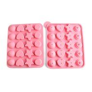 AUCH 1Set Silicone 3D Assorted Shape DIY Lollipop Cake Mold Cube Cup Tray Moulds, Random Color N4