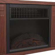 Best Choice Products 1000 Watt Hearth Portable Electric Fireplace Wood Grain Brown Color Mini Desk Tabletop N7