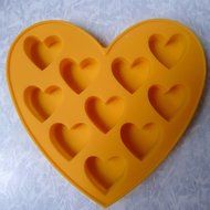 Heart Silicone Cake mold / Pudding mold / Chocolate mold / Ice lattice mold color random N2