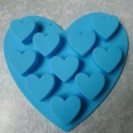 Heart Silicone Cake mold / Pudding mold / Chocolate mold / Ice lattice mold color random N3