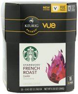 Starbucks Dark French Roast Coffee Keurig Vue Portion Pack, 32 Count N2