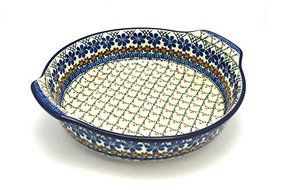 Polish Pottery Baker - Round with Grips - Large - Primrose