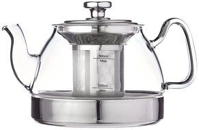 Uniware 1200ml Hop Topt Glass Kettle with Filter [A10047]
