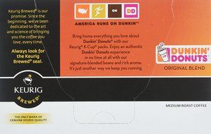 Dunkin' Donuts Coffee for K-cup Pods, Original Blend, 60 Count N15
