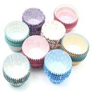 Tangc 100pcs Original Mini Round Cake Paper Holder Greaseproof Baking Cupcake Cases