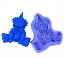 Clown Chocolate Mold Fondant Mold Silicone Chocolate Mould Clay Molds Cake Decoration