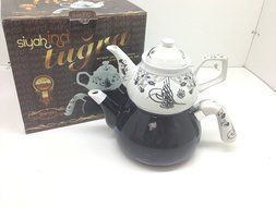 3 Pieces Tea Kettle Set-Family Size,Enamel,Stove Top,Second One N3