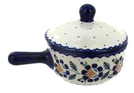 Polish Pottery Sunflower Sauce Pot