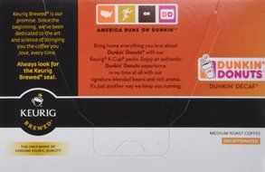 Dunkin' Donuts Coffee for K-cup Pods, Original Blend, 60 Count N23