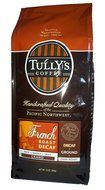Tully's Coffee Decaffeinated French Roast, Ground, 12-Ounce Bags (Pack of 2)