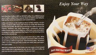 Lee's Coffee Pourover Fresh Ground Filter Packs, New Orleans, 18 Count N3
