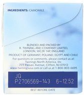 Twinings Pure Camomile Herbal Tea, 20 Tea Bags box N5