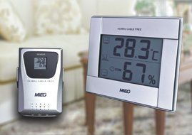 MIEO HR641 Wireless Thermometer and Hygrometer with 1 Remote Sensor for Home-Greenhouse-Warehouse and Workshop N5