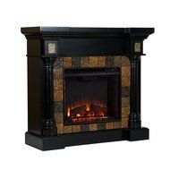 SEI Carrington Convertible Electric Fireplace, Slate/ Black N5