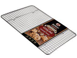 Premium Quality 12x17 Cooling Rack by BelKon Kitchenware, 100% Stainless Steel, Non-stick, Strong Thick Gauge... N2