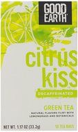 Good Earth Citrus Kiss Decaffeinated Green Tea, 18 Count Tea Bags (Pack of 6) N6