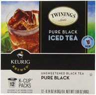 Twinings of London K-Cup Portion Pack for Keurig K-Cup Brewers Iced Tea, Pure Black, 12 Count (Pack of 6) N5