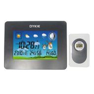 DYKIE Weather Station with Windmill Background Barometer Indoor Outdoor Temperature Humidity Digital Alarm Clock N2