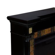 SEI Carrington Convertible Electric Fireplace, Slate/ Black N9