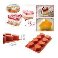 8-Cavity Silicone Heart-shaped Mold Cake Pudding Chocolate Cupcake 3D Baking Pan Top Selling Item N2