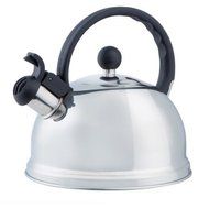Kitchen Details Chrome Finish Whistling Tea Kettle, Stainless