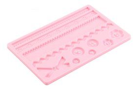 AmaranTeen - 1pcs Silicone Embossing Mold Mould Gum Fondant Lace Paste Cake N2