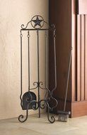 Fireplace Tools LONE STAR FIREPLACE TOOL SET Texas Western Rustic Iron