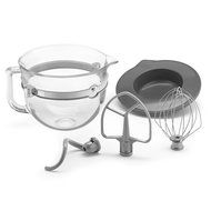 KitchenAid 6-Quart Glass Bowl with Lid and Mixing Tools