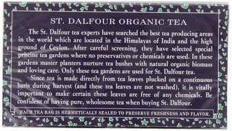 ST. DALFOUR Organic Tea, Tea Bags, Pure Ceylon, 1.75-Ounce Bags, 25-Count Boxes (Pack of 6) N5