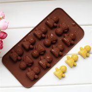 Yunko 12 Cavity Silicone Mold Variety Expression Baby Ice Cube Mold Chocolate Candy Mold Fondant Cake Decorating...