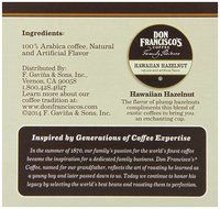 Don Francisco Coffee Family Reserve Hawaiian Hazelnut Single Serve Coffee, 12 Count (Pack of 6) N5