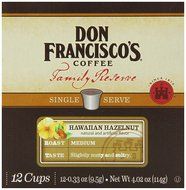 Don Francisco Coffee Family Reserve Hawaiian Hazelnut Single Serve Coffee, 12 Count (Pack of 6) N6