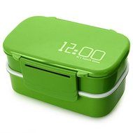 Lunch Time Japan style Double Tier Bento Lunch Box 4 Color Large Meal Box Tableware Microwave Dinnerware Set (... N3