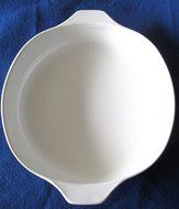 Anchor Hocking White Covered Casserole w/ Black Wheat Pattern, Vintage 1-1/2 Qt 9 Inch N2