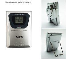 MIEO HR641 Wireless Thermometer and Hygrometer with 1 Remote Sensor for Home-Greenhouse-Warehouse and Workshop N13