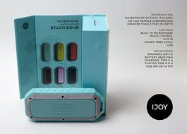 iJoy Beach Bomb IP66 Waterproof Shockproof Portable Bluetooth Speaker With built in Mic Aux-In and 2,000mAh Battery... N2
