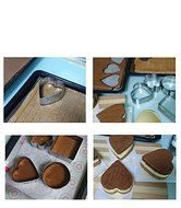 Astra Shop Stainless Steel Cake Mousses Cutters (Set of 4) / Heart&amp; Flower &amp; Circle &amp; Square Shaped Mousse Cake...