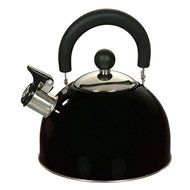 Euro-Ware 309-R Stainless Steel Whisteling Tea/Hot Water Kettle with Cool and Folding Handle, 2.5 quart, Red N2