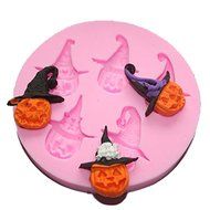 Longzang Small Halloween Pumpkin Silicone Mold Sugar Craft DIY Gumpaste Cake Decorating Clay