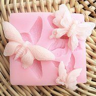 Teanfa Butterfly Silicone Fondant Cake Mold Soap Mold Chocolate Mould(Color Random) N3