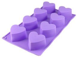 Bakerpan Silicone Mini Cake Pan, Muffin Baking Tray, Pastry Mold, 2 1/2 Inch Hearts, 8 Cavities N2