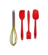 Cheff Professional Silicone Mini Cooking Utensils Set - Set of 4 Mini Baking Tools with Pastry Brush, Turner Spatula...