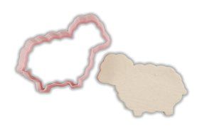 Fluffy Sheep Animal Cookie Cutter - LARGE - 4 Inches