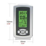 DYKIE RS8712ET Wireless Weather Station,Backlight Digital Alarm Clock Indoor Outdoor Temperature Outdoor Humidity N6