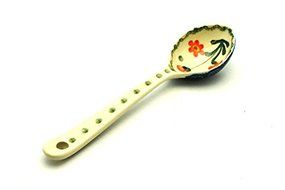 Polish Pottery Spoon - Medium - Peach Spring Daisy