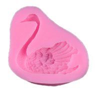 Pink Swan Style Silicone Mould Polymer Clay Sugar Diy Craft Cake Decorating N3